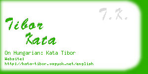 tibor kata business card